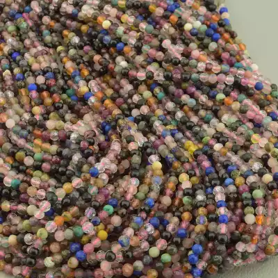 🏷️️ Намистини Самоцвіти 39 см. 2,9 мм. на нитці (натуральне каміння, без застібки) F-103789