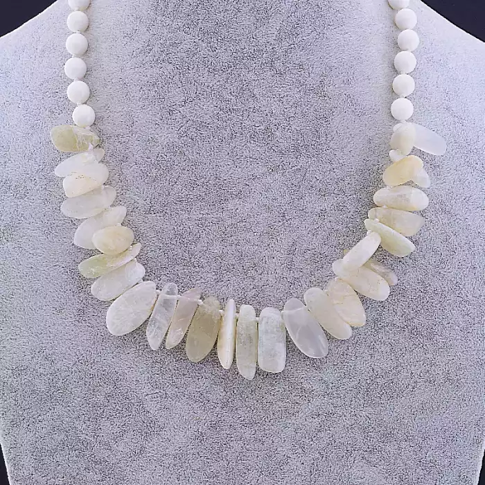 🏷️️ Намисто Кахолонг, Місячний камінь 50 см ss_80782