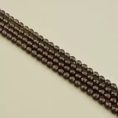 Намистини Раухтопаз 40 см 6.5 мм. (без застібки)