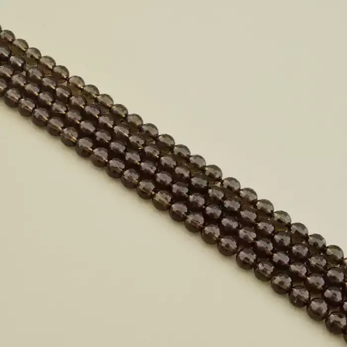 🏷️️ Намистини Раухтопаз 40 см 6.5 мм. (без застібки) ss_106156