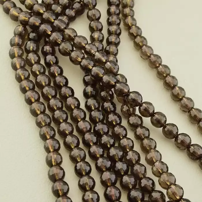 🏷️️ Намистини Раухтопаз 40 см 6.5 мм. (без застібки) ss_106156