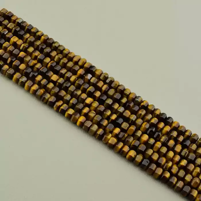 🏷️️ Намистини Тигрове око 38 см 6 мм. (без застібки) ss_106257