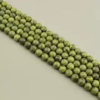 Намистини Змійовик 38 см 10.5 мм. (без застібки)