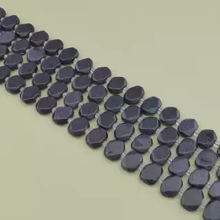 Намистини Каїрська ніч (імітація) 39 см. (без застібки) на нитці