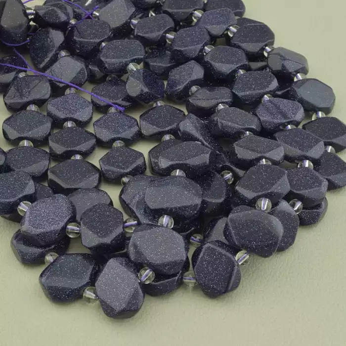 🏷️️ Нитка Каїрська ніч 39 см. (без застібки) ss_100394