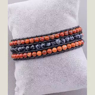 Браслет Chan Luu Яшма 25 см шкіра