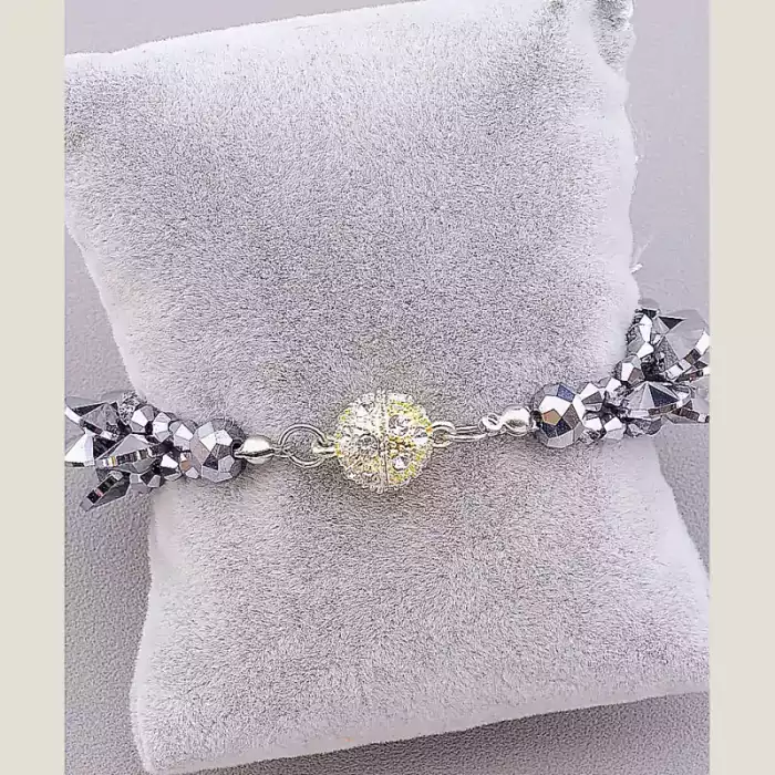 🏷️️ Браслет з магнітною застібкою Чеський кришталь ss_15044