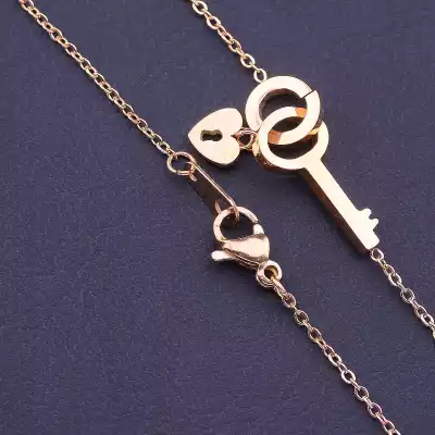 🏷️️ Підвіска ключ з замочком Stainless Steel (позолота 18к) F-52222