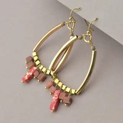 🏷️️ Сережки петельки Stainless Steel Говлит F-84445