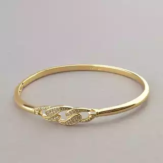 Браслет шарнірний Xuping Фіаніт 18 см (позолота 18к)