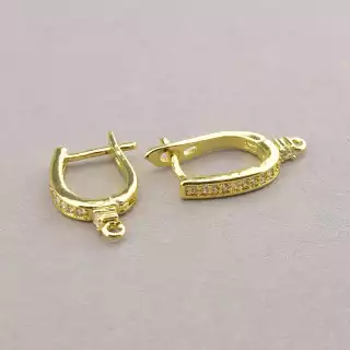 Швензи Пара Фіаніт позолота 18к (лимонна) 17х2см.