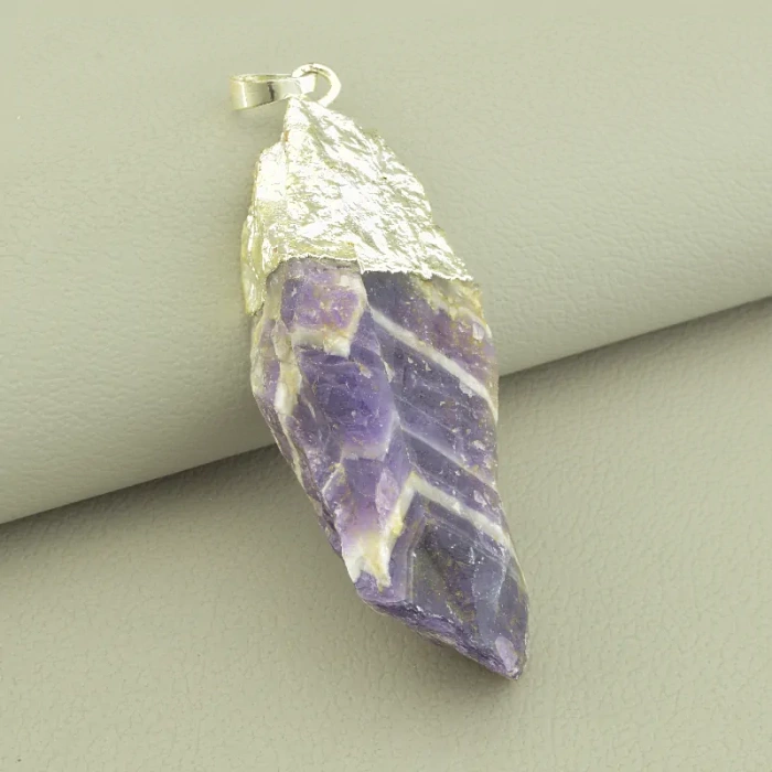 🏷️️ Кулон Аметист 55х23мм. ss_101032