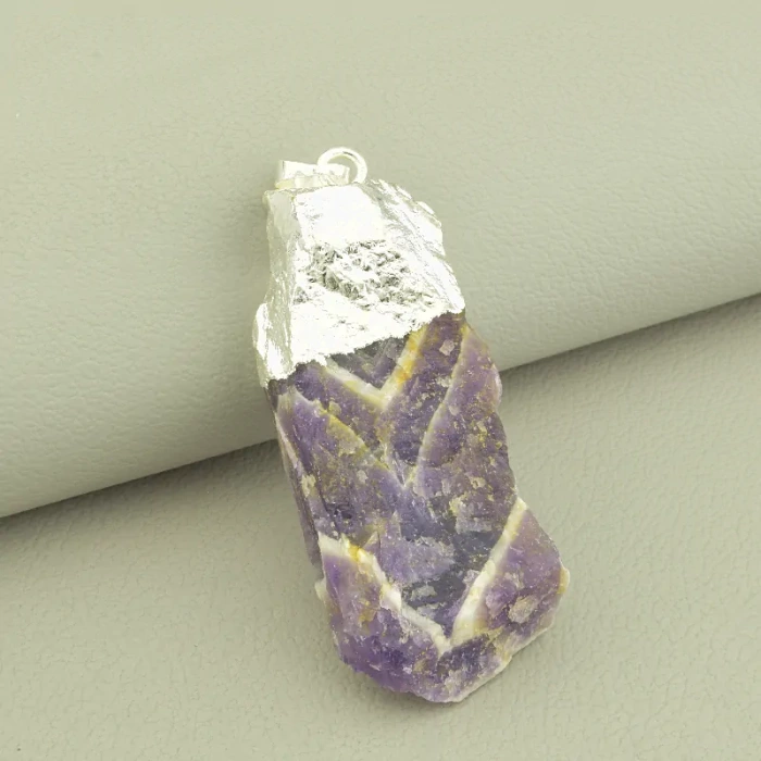 🏷️️ Кулон Аметист 55х23мм. ss_101032