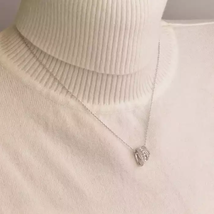 🏷️️ Підвіска Saiya Фіаніт 41 см (родій) ss_93750