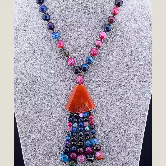 🏷️️ Намисто Агат 63 см ss_17024