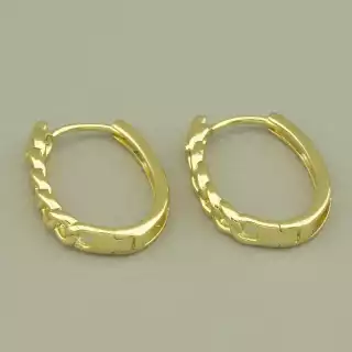 Сережки класичні кільця Xuping (позолота 18к лимонна)