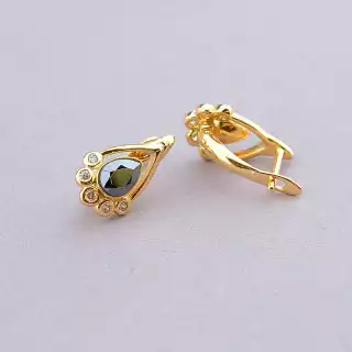 Сережки на англійській застібці Xuping Swarovski (позолота 18к)