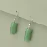 🏷️️ Сережки з підвіскою петля Нефрит 40х10 F-103684