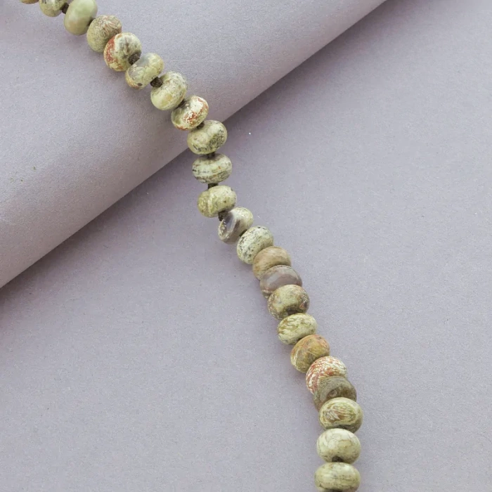 🏷️️ Намисто Яшма сталь 48 см. ss_89522