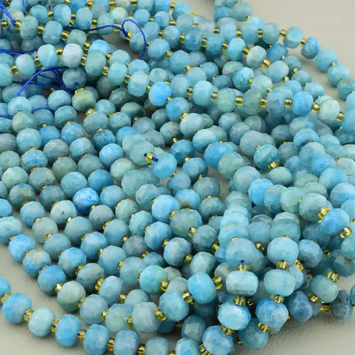 🏷️️ Нитка з ларімаром бірюзова, 38 см ss_104534