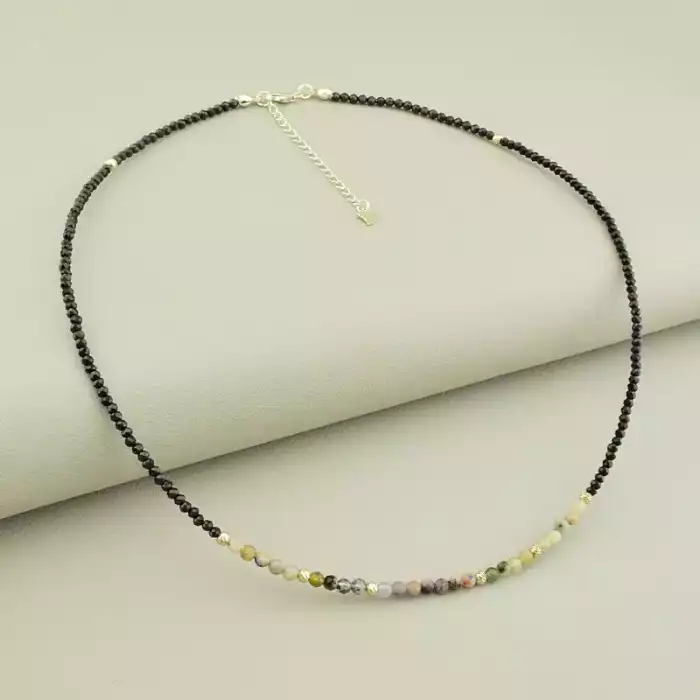 🏷️️ Підвіска Самоцвіти срібло (925) 46 см F-105652