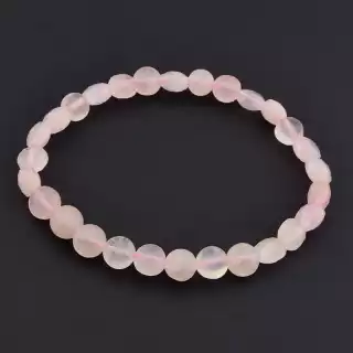 Браслет на резинці Рожевий кварц 17 см