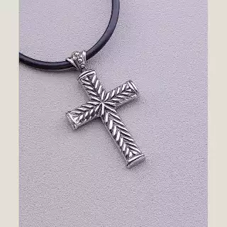 Підвіска хрест медична сталь 316L 44 см