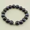 🏷️️ Браслет на резинці Котяче око 18 см (родій) F-105952