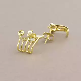 Сережки пусети Xuping Майорка (позолота 18к лимонна)