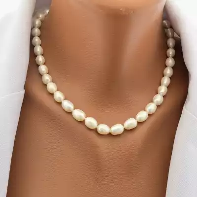 🏷️️ Намисто весільне Перли 40 см F-106057