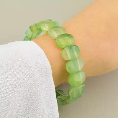 🏷️️ Браслет на резинці Агат 19.5 см F-106157