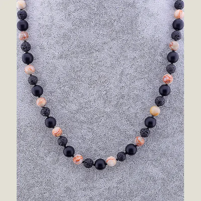 🏷️️ Намисто Яшма, Лава, Шунгіт 59 см ss_71028