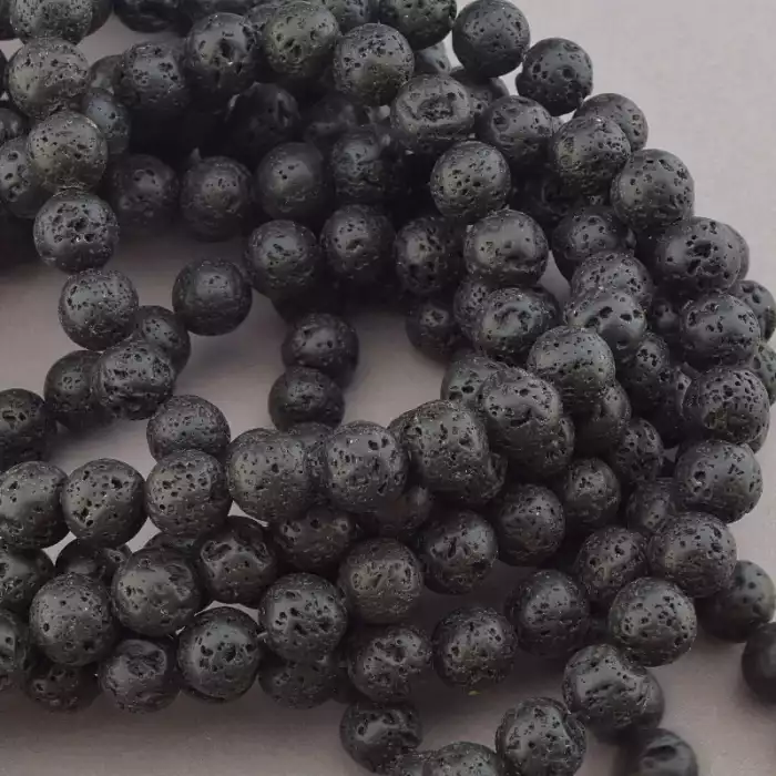 🏷️️ Намистини Лава 39 см 8.7 мм. (без застібки) F-106467