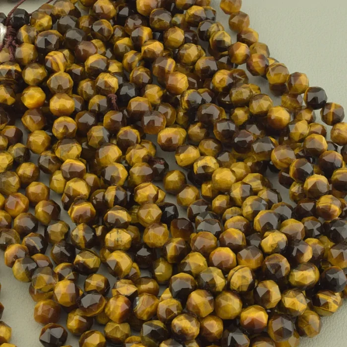 🏷️️ Нитка Тигрове око 38 см. 8 мм. (без застібки) ss_100289