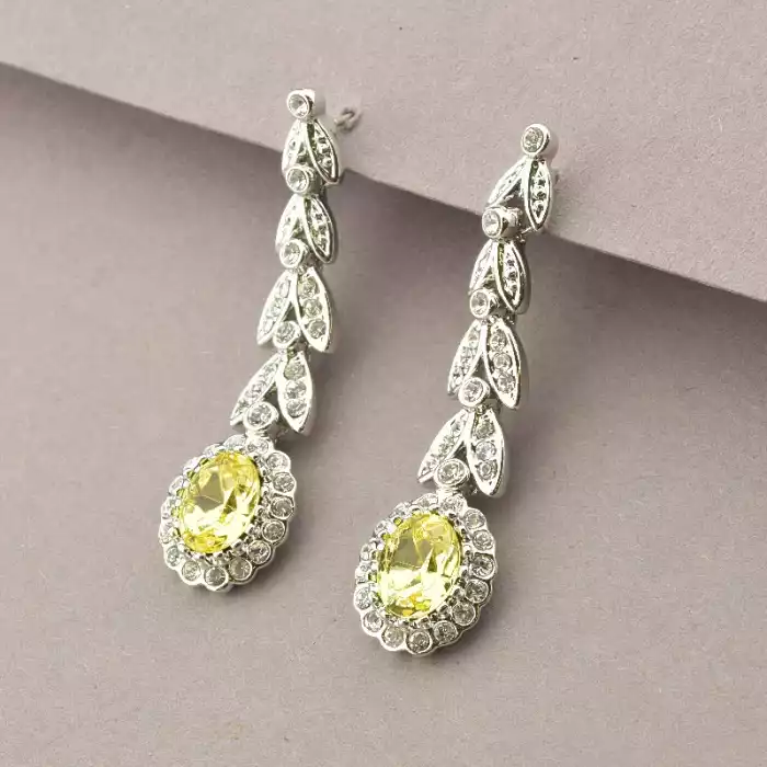 🏷️️ Набір (4предмети) Фіаніт 40 см. (родій) ss_92571