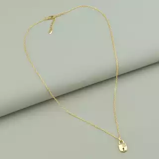 Підвіска замочок Xuping Фіаніт 45 см (позолота 18к)