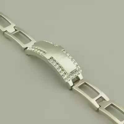 🏷️️ Браслет складний Abella Фіаніт 18 см. F-93155