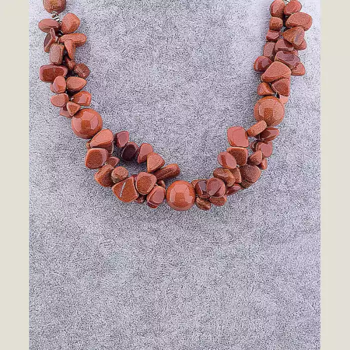 🏷️️ Намисто Авантюрин 55 см ss_16362