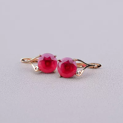 Сережки Xuping Фіаніт (позолота 18к (рожева))