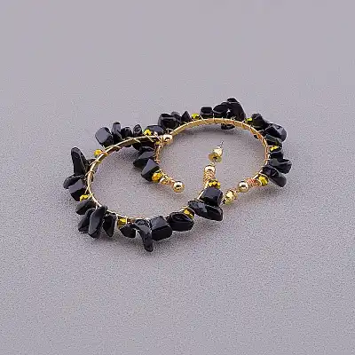🏷️️ Сережки пусети Stainless Steel Агат F-85807