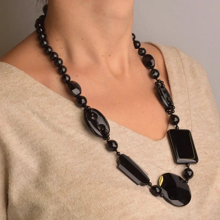 🏷️️ Намисто Агат 62 см. ss_94094