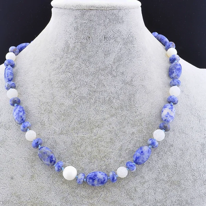 🏷️️ Намисто Содалит, Агат 52 см. ss_86500