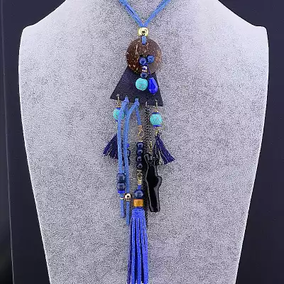 🏷️️ Підвіска замш 70 см Hand Made F-18223