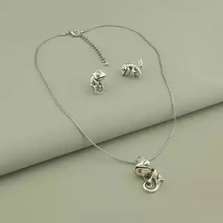 Підвіска+Сережки Фіаніт 45 см.