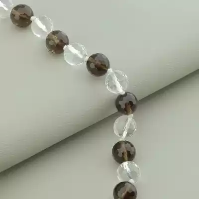 🏷️️ Намисто Гірський кришталь, Раухтопаз 47 см. F-95673