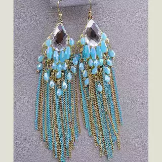 Сережки петля Чеський кришталь, Сrystal