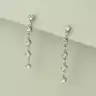🏷️️ Сережки довгі пусети Xuping Фіаніт (родій) F-103480