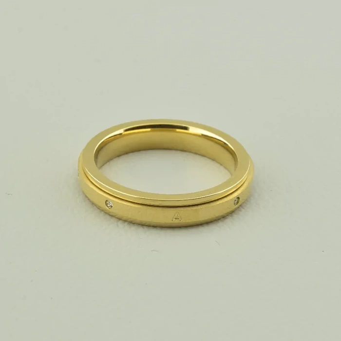 🏷️️ Каблучка медична сталь Xuping Фіаніт (позолота 18к лимонна) ss_96256