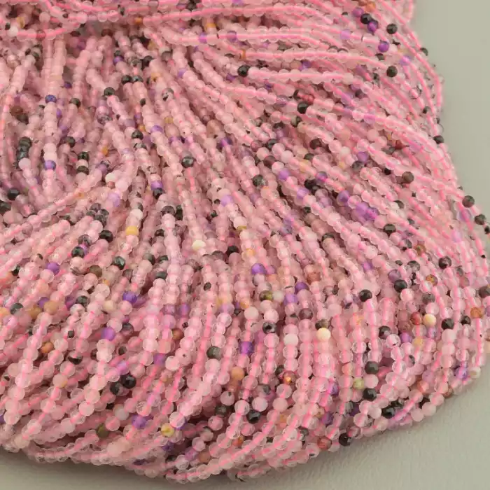 🏷️️ Намистини Самоцвіти 38 см. 2,4 мм. (натуральне каміння, без застібки) ss_103791