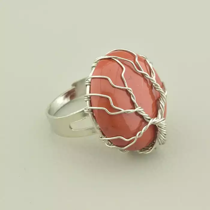 🏷️️ Перстень роз'ємний дерево Яшма ss_104429